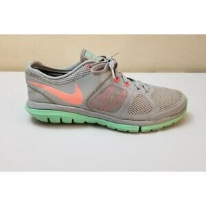 Nike Flex RN 2014 Gray Mango Green Glow Running Shoes 642767-007 Women’s Size 7